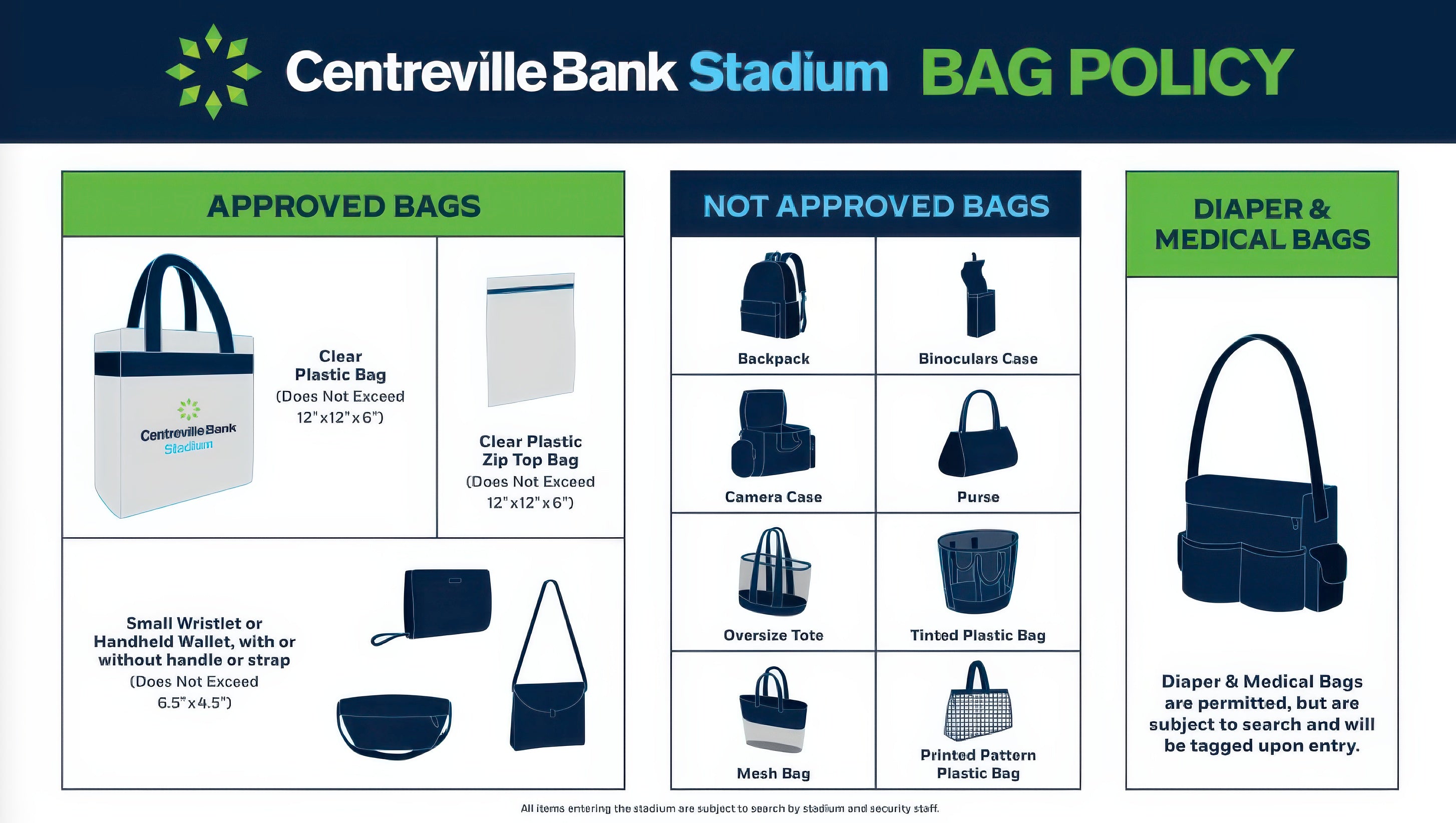 Centennial Bank Stadium Bag Policy